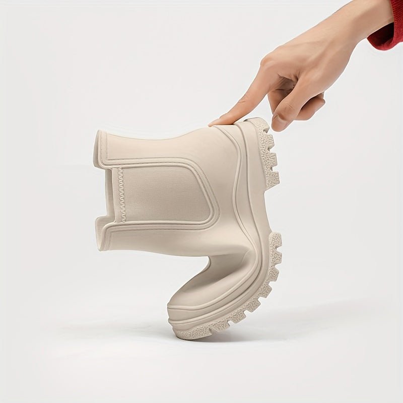 Chunky Sole Ankle Rain Boots