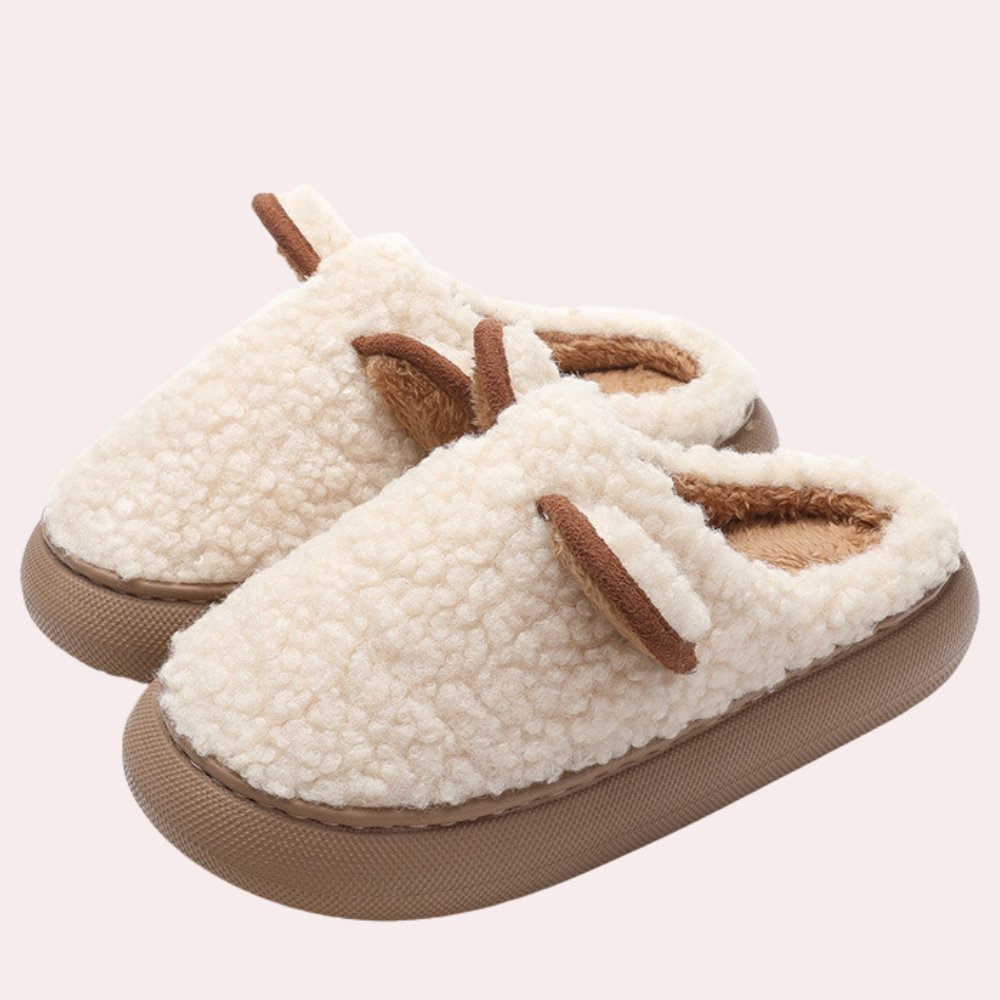 Cozy Animal-Ear Slippers