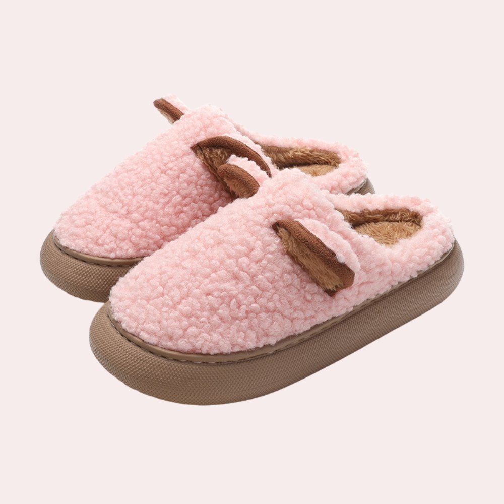 Cozy Animal-Ear Slippers