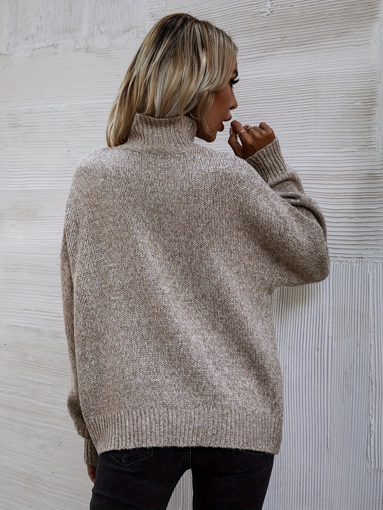 Cozy Beige Turtleneck Sweater