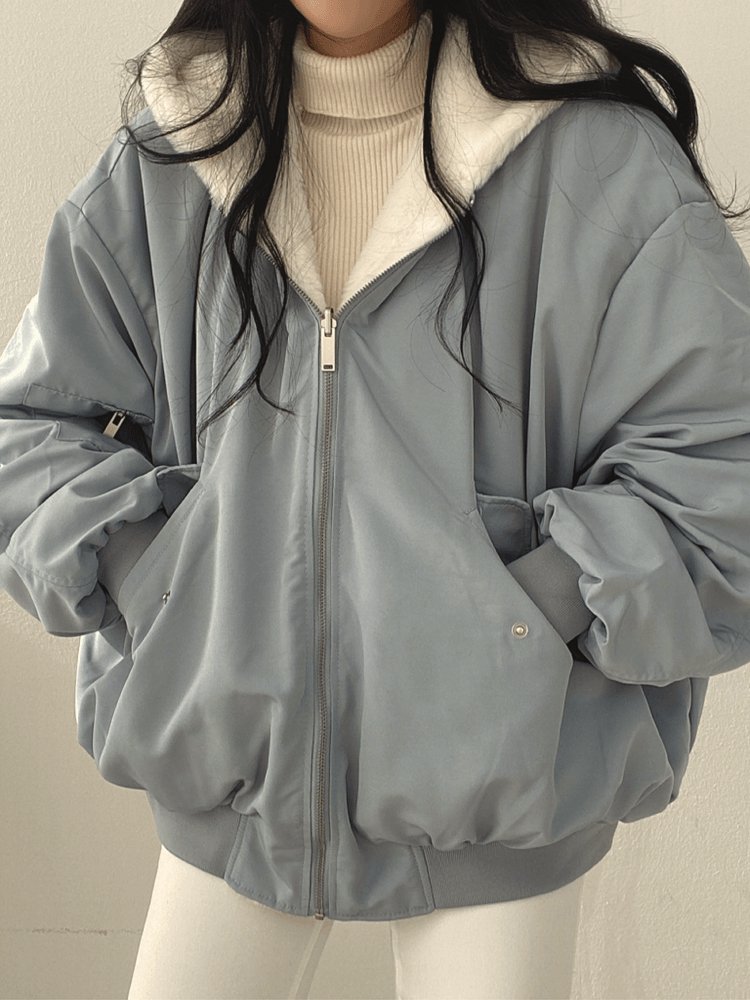 Cozy Oversized Bomber Jacket