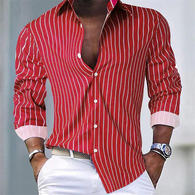 Felipe™ - Men's Striped Dress Shirt