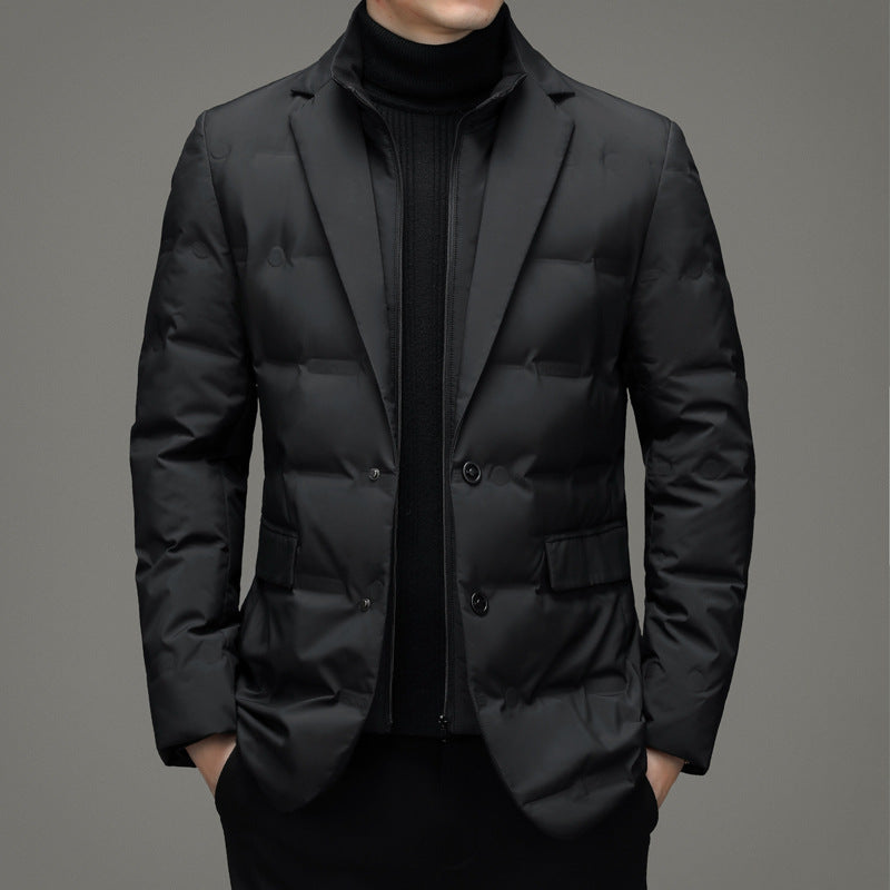 Men's business casual suit down jacket