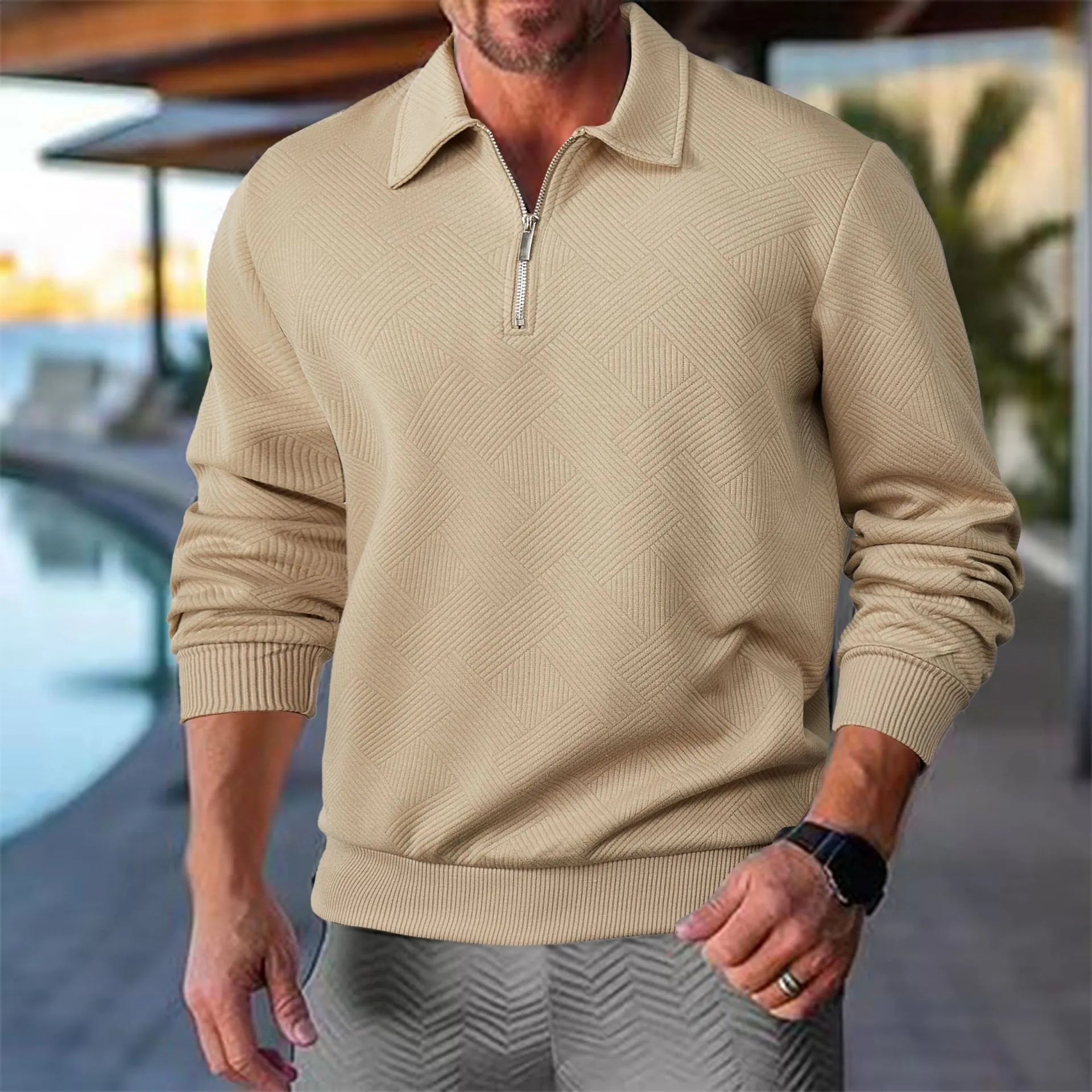 Victor - Premium sweater with quarter zipper