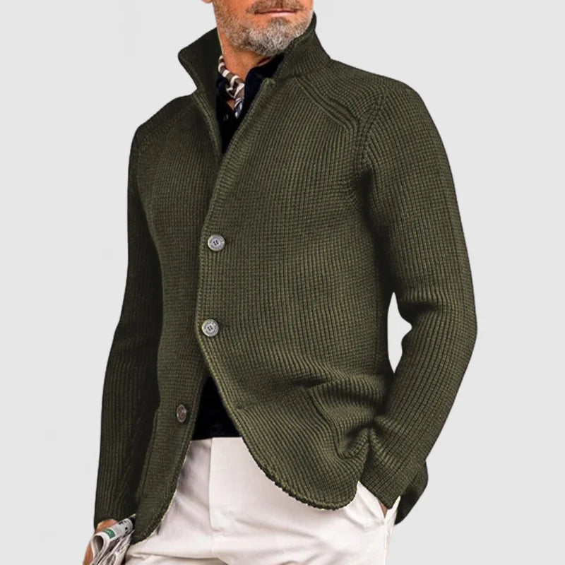 Ramon - Men's Elegant Knitted Jacket with Chapel