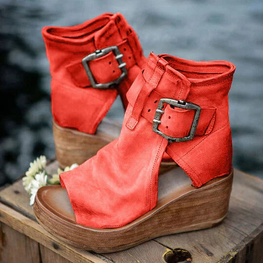 Boho wedge sandals for women