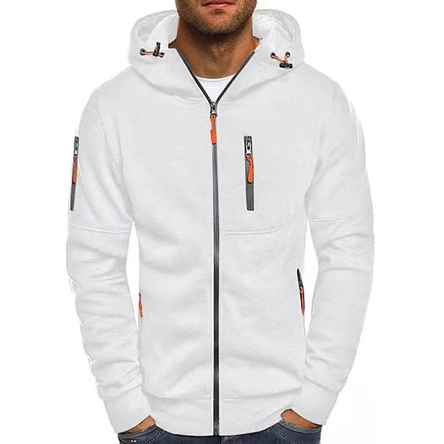 Men's hooded cardigan jacket