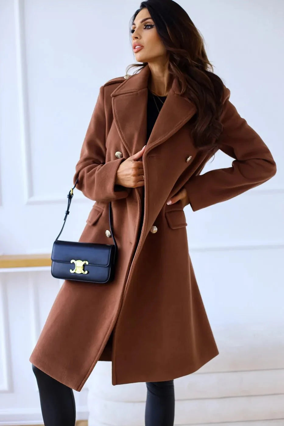 Double-Breasted Wool Coat