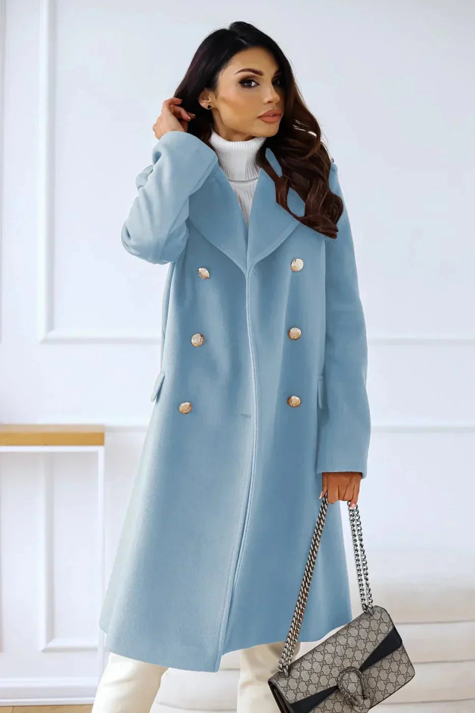 Double-Breasted Wool Coat