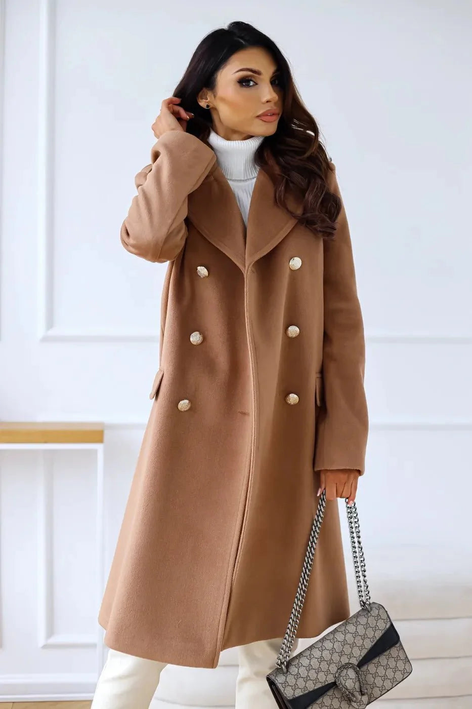 Double-Breasted Wool Coat