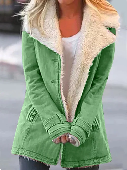 Thermal fleece coat for women