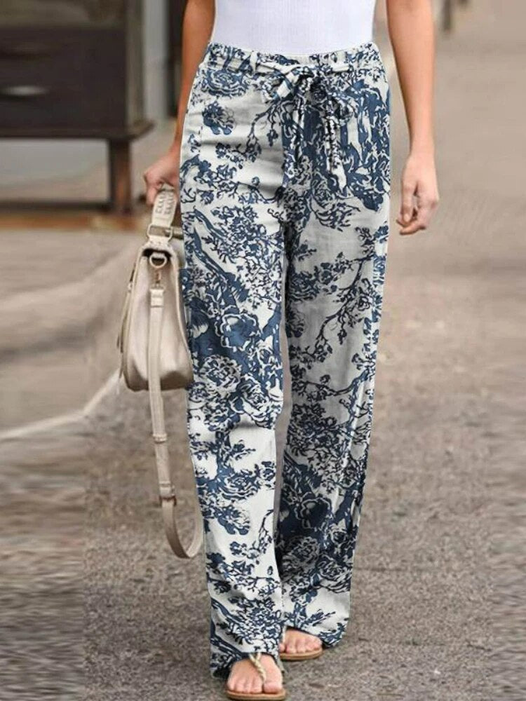 Summer fashion trousers with wide legs