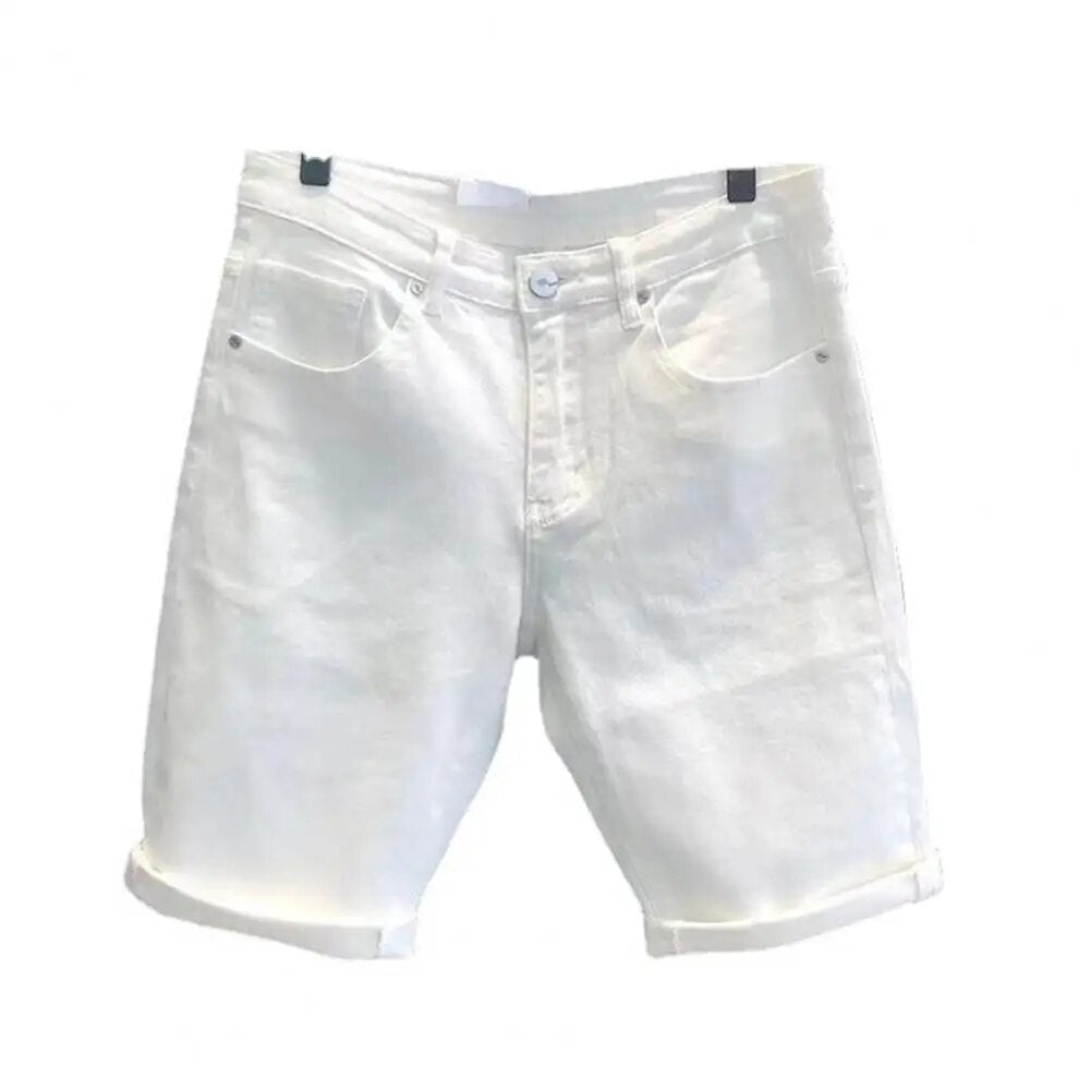 Slim Straight Denim Shorts for Men