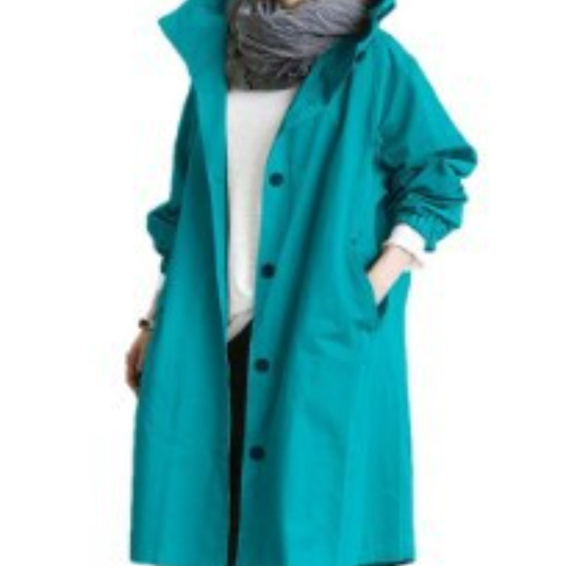 Waterproof and windproof trench coat for women