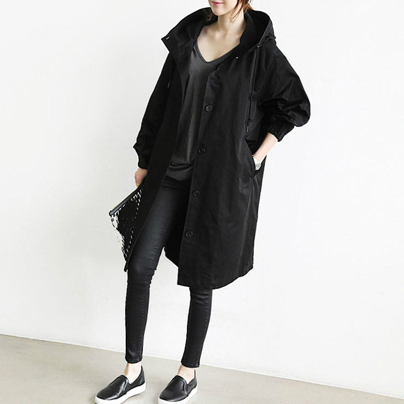 Waterproof and windproof trench coat for women