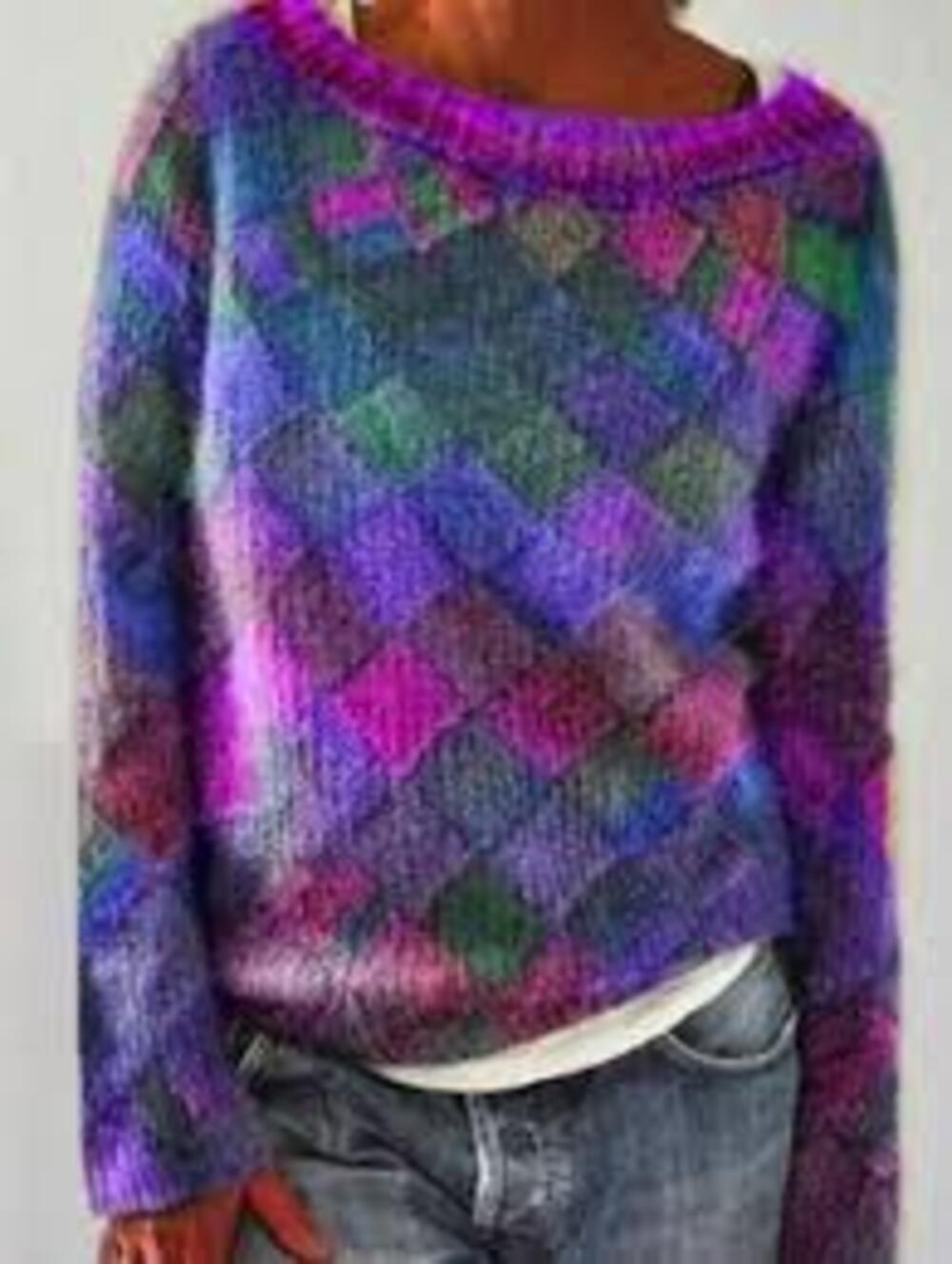 Azalea™ - Oversized Argyle Sweater