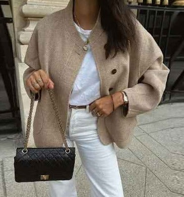 Elegant wool trench coat