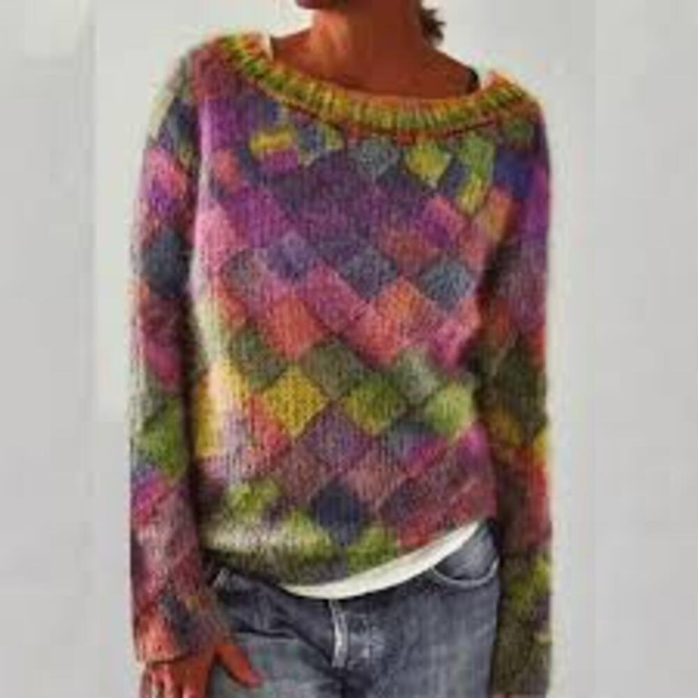 Azalea™ - Oversized Argyle Sweater