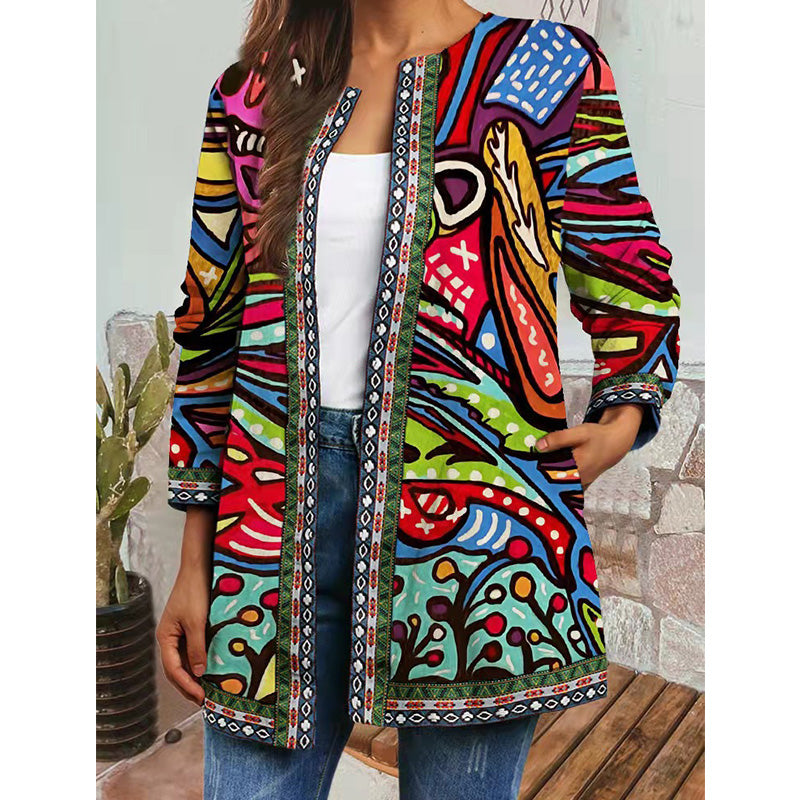 Jacket with floral pattern