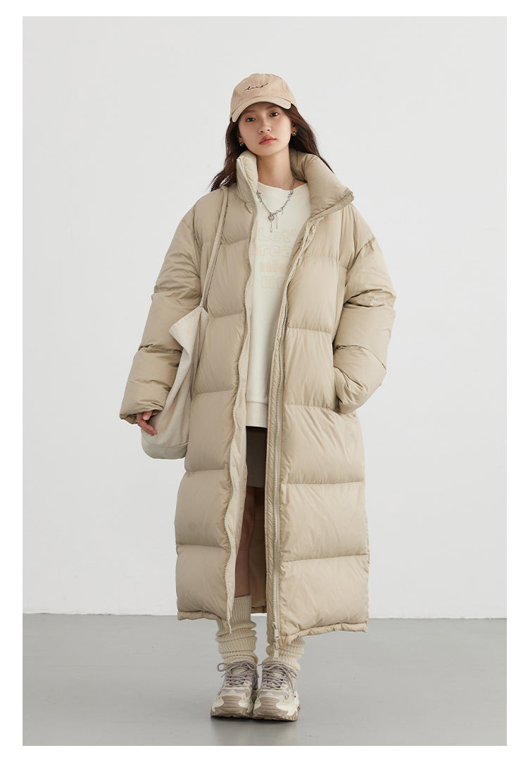 Thick casual coat Long down winter jacket