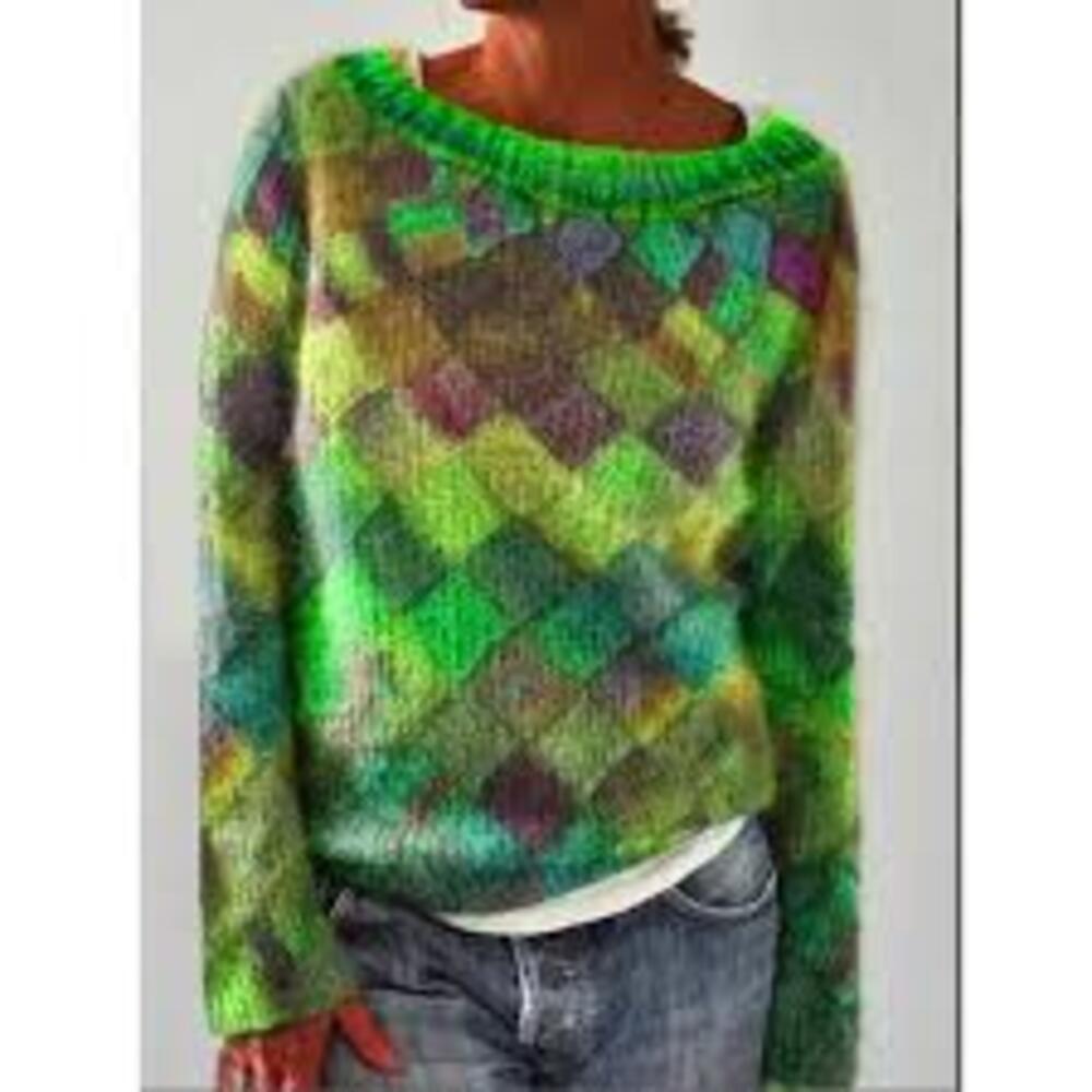 Azalea™ - Oversized Argyle Sweater