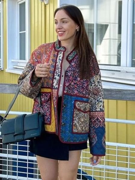 Astrid - Stylish Floral Patchwork Jacket