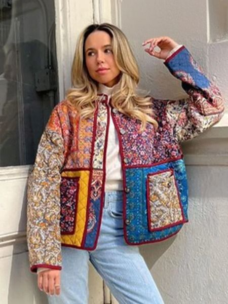 Astrid - Stylish Floral Patchwork Jacket