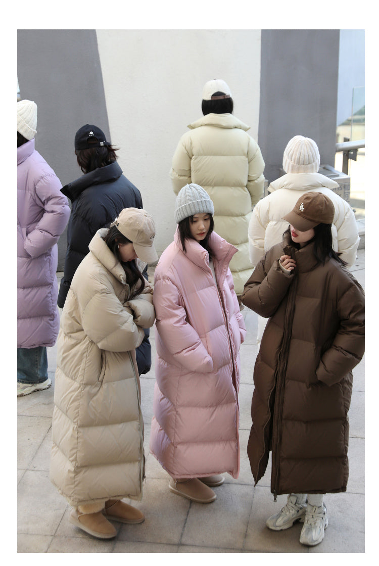 Thick casual coat Long down winter jacket