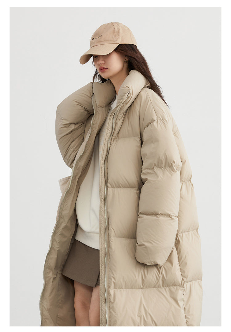 Thick casual coat Long down winter jacket