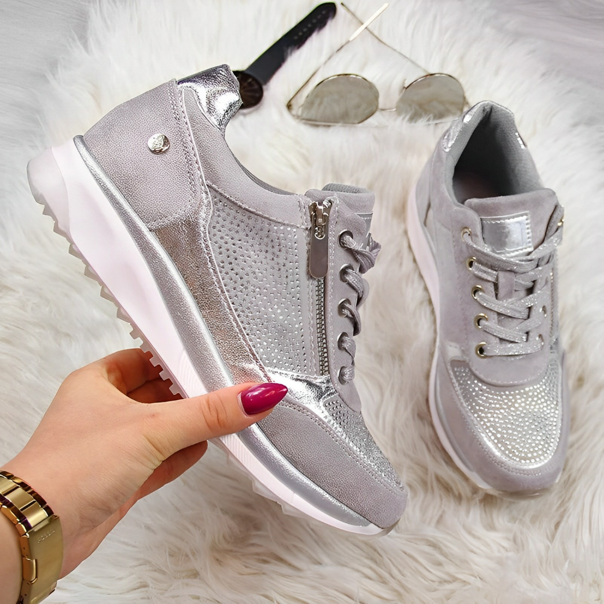 Eliana | Zip-up sneakers