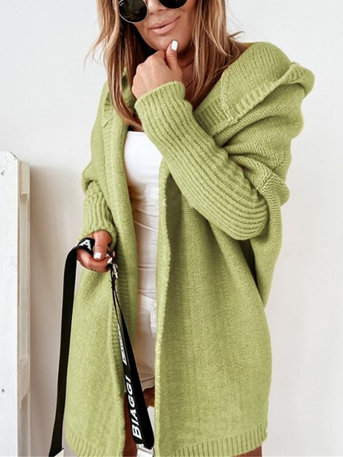 Half-length hooded jacket with plain seams