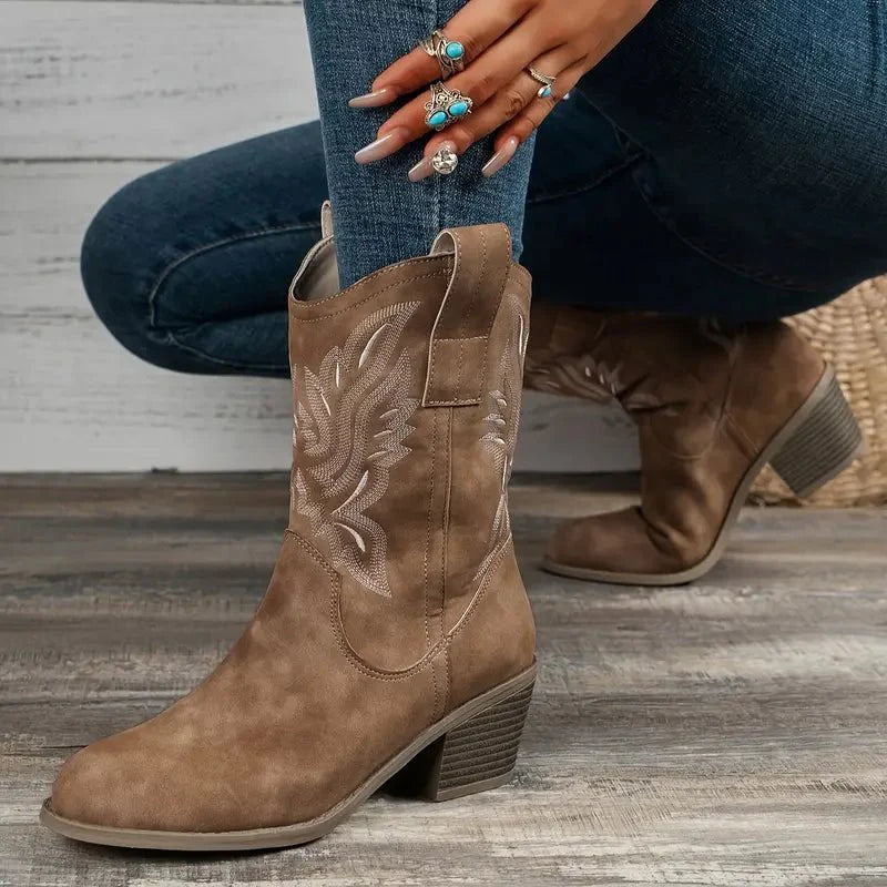 Embroidered Western Boots