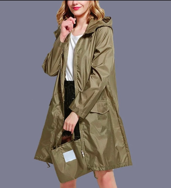 Waterproof Windproof Raincoat with Zipper