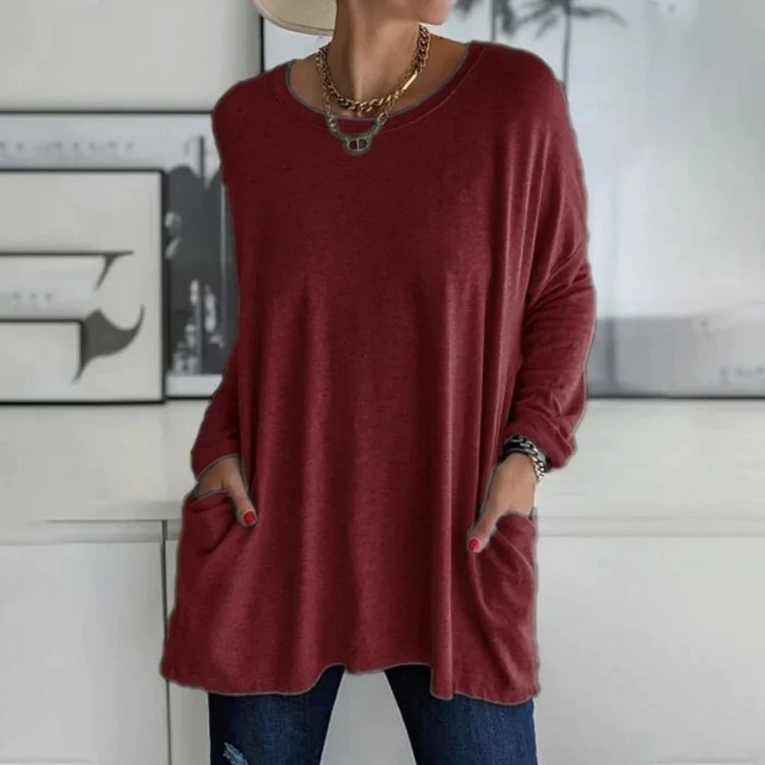 Winda | Round Neck Long Sleeves Sweater for Women