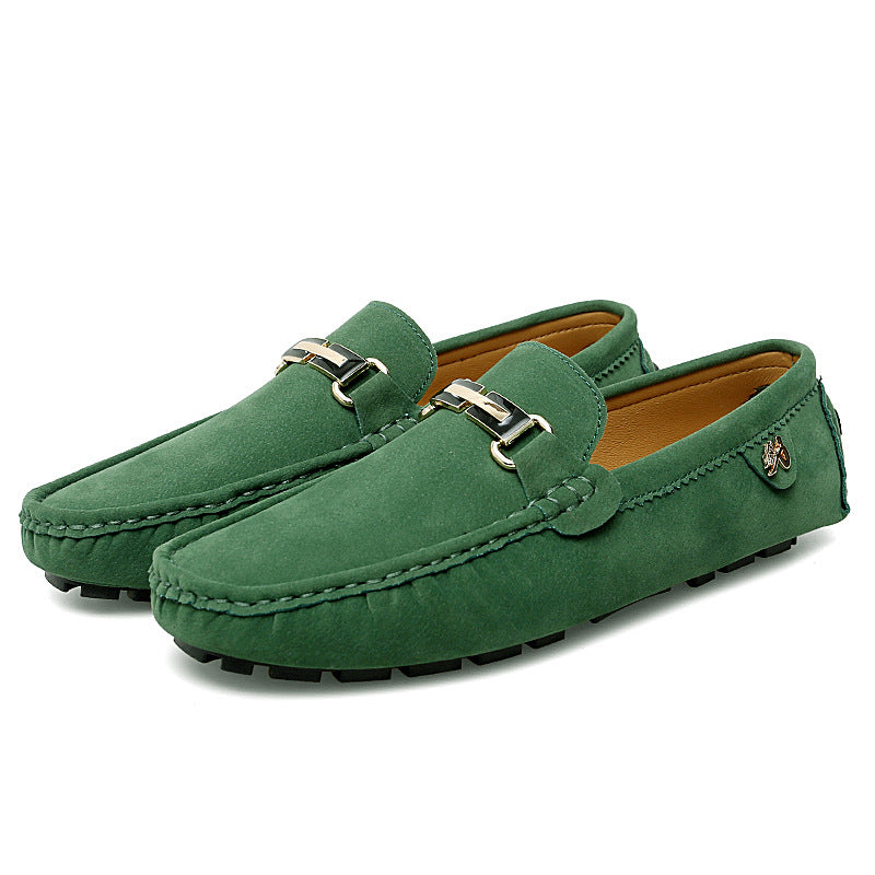 Elegant leather loafer moccasins