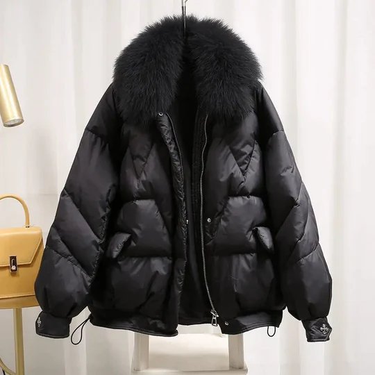 Fur-Collar Puffer Jacket