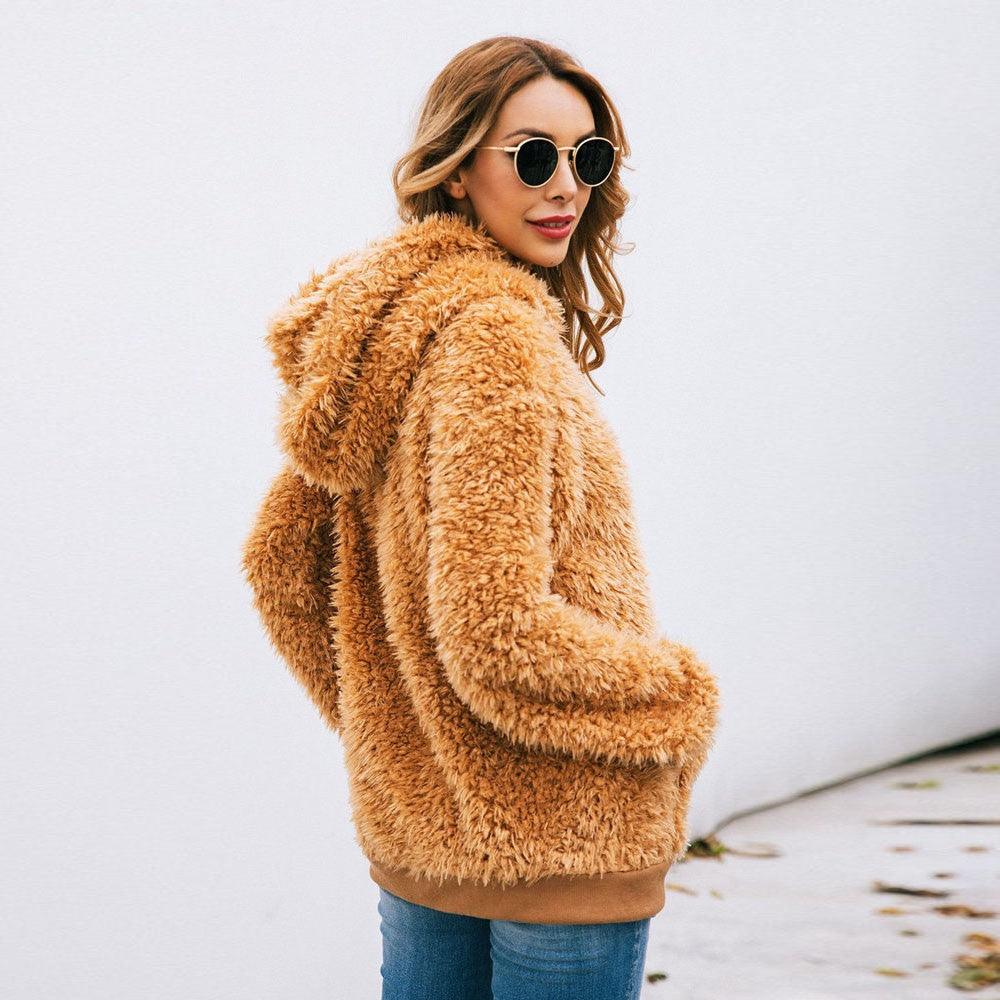 Fuzzy Hooded Pullover