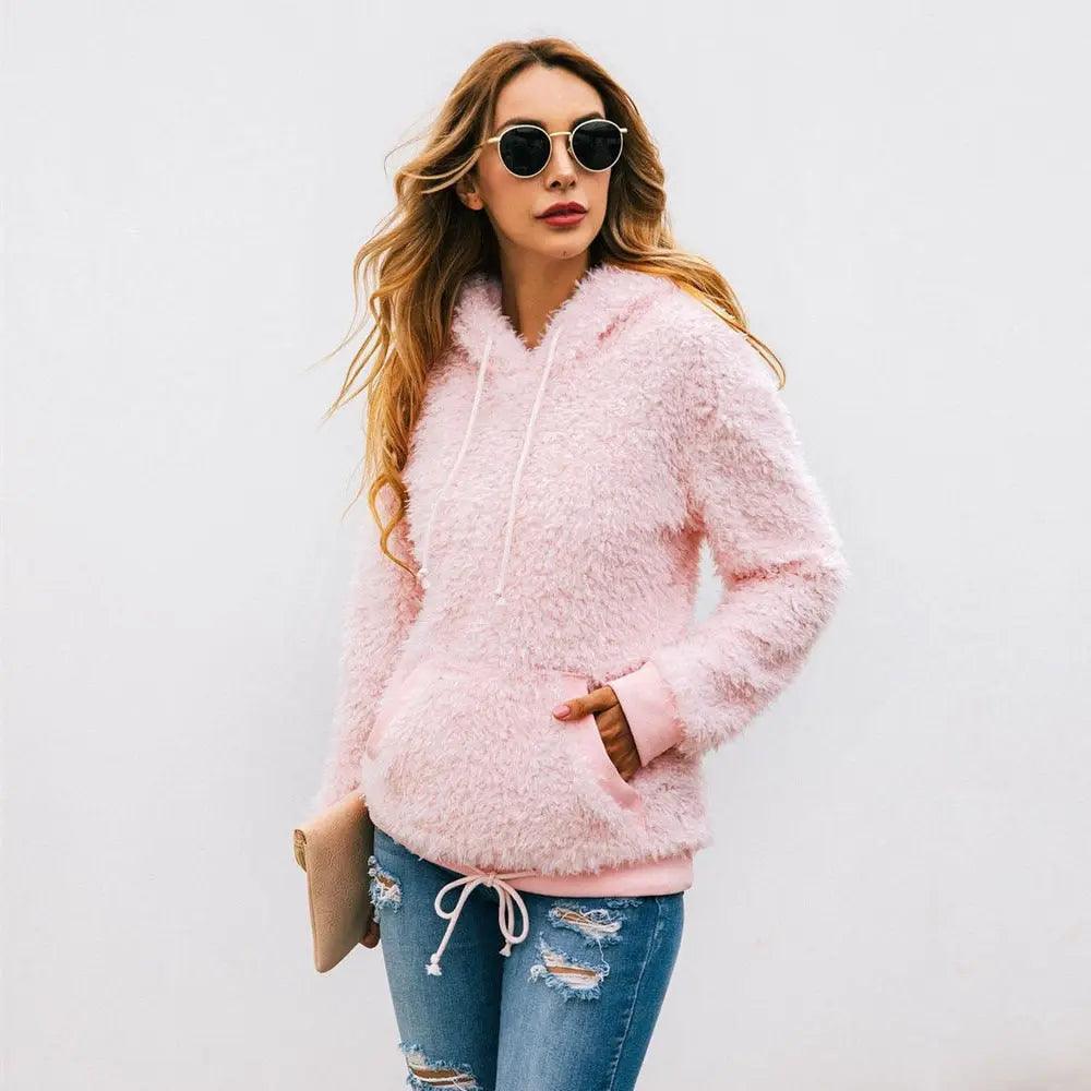 Fuzzy Hooded Pullover