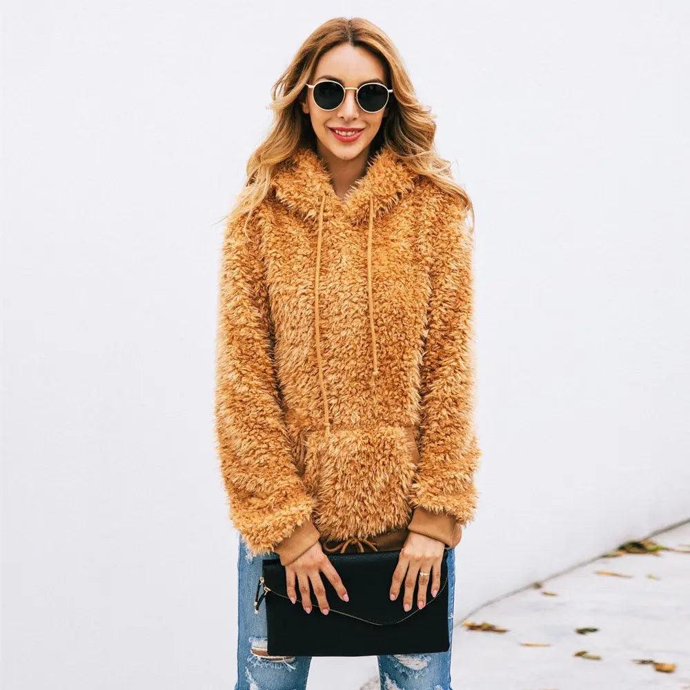 Fuzzy Hooded Pullover