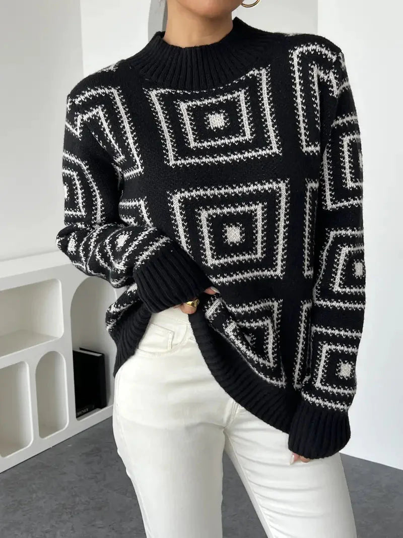 Geometric Knit Sweater