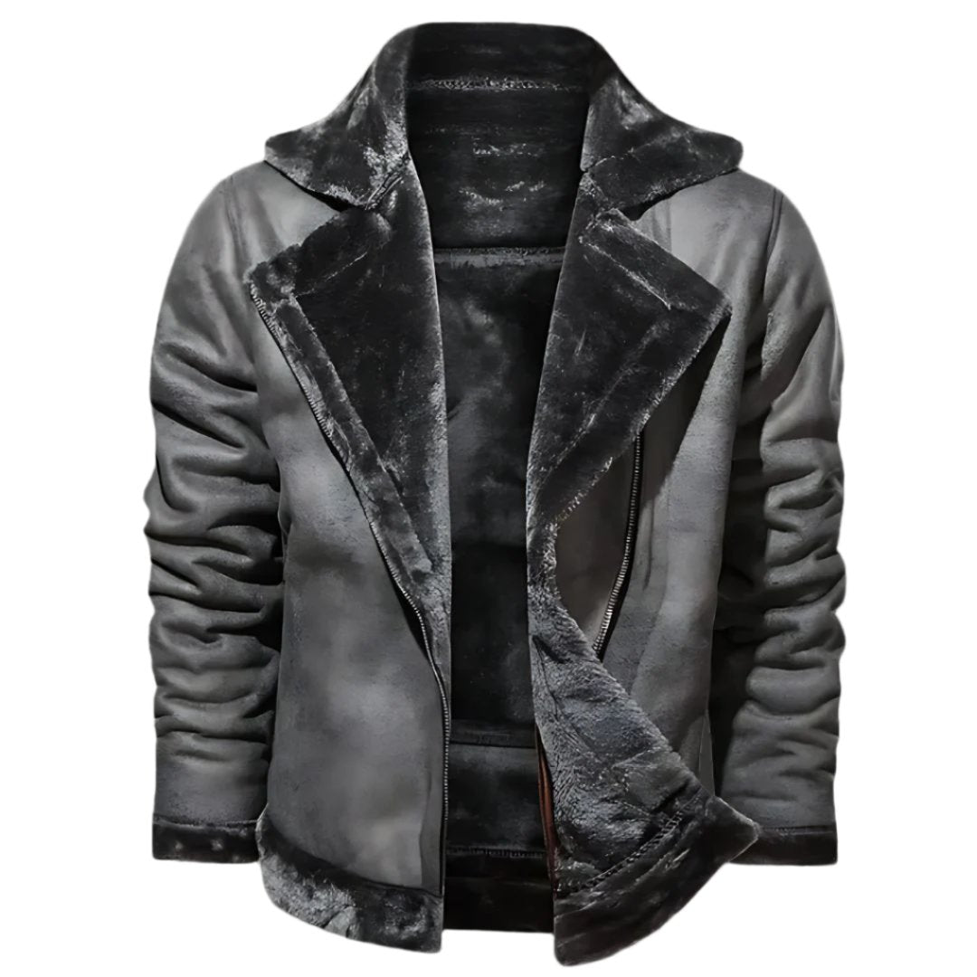 Men's Oversized Faux Leather Jacket