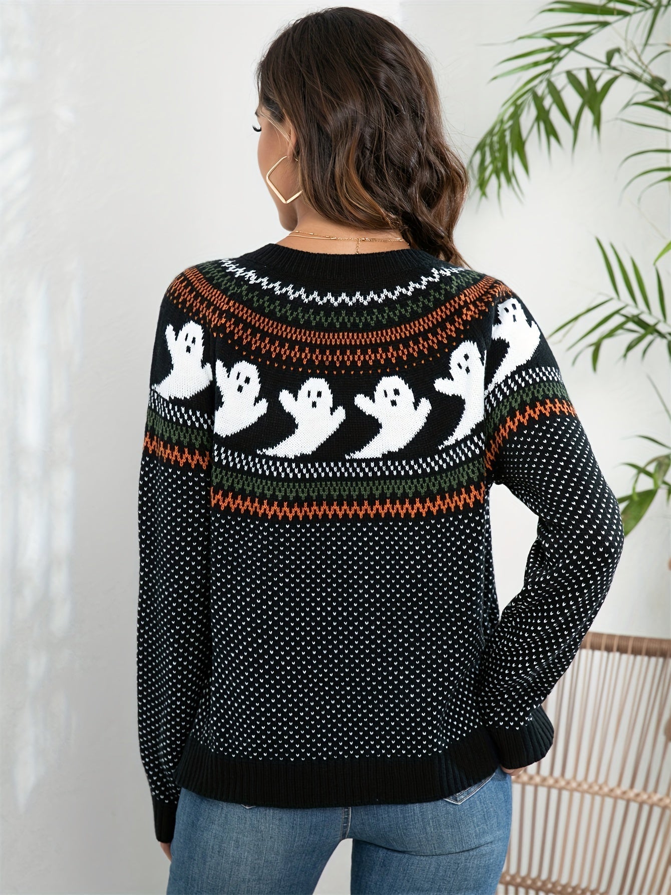 Halloween Ghost Knit Cardigan