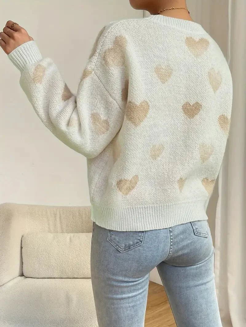 Heart Pattern Sweater