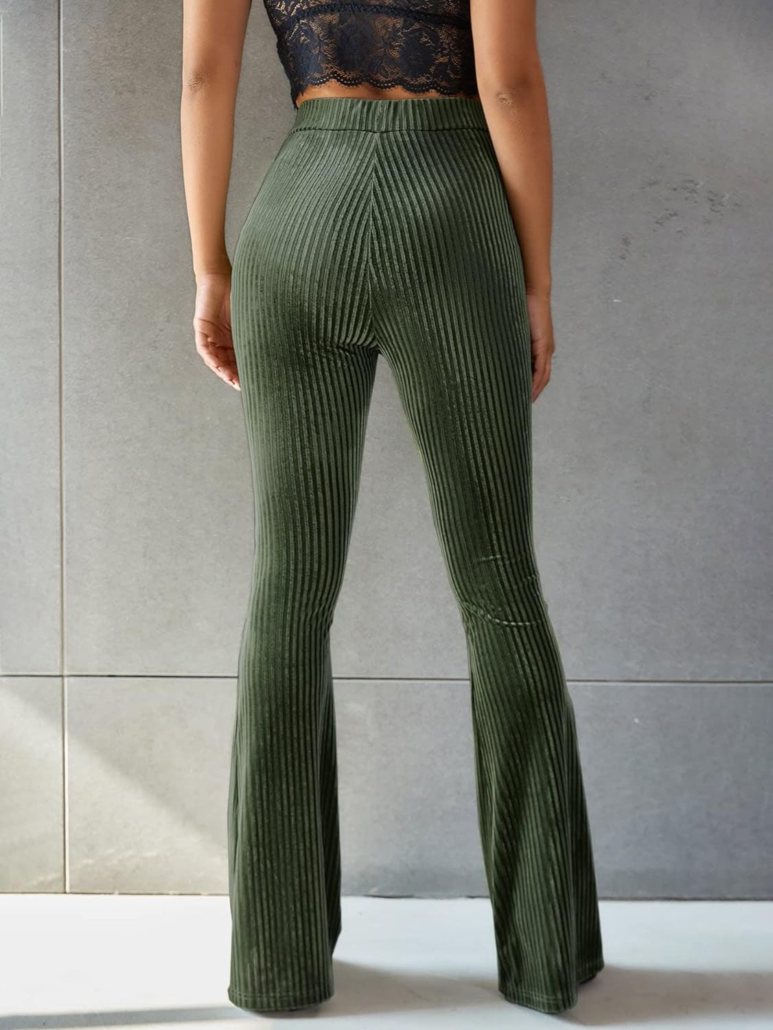 High-Waist Corduroy Flare Pants