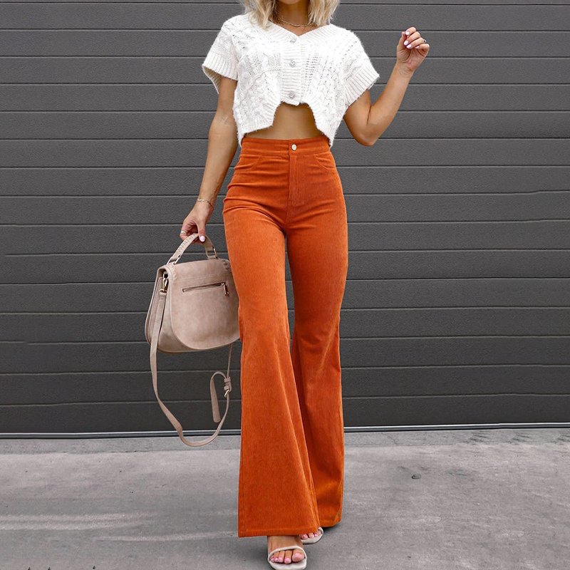 High-Waist Flared Pants