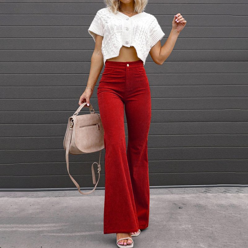 High-Waist Flared Pants