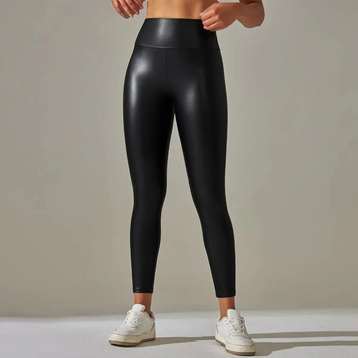 High-Waisted PU Leather Leggings