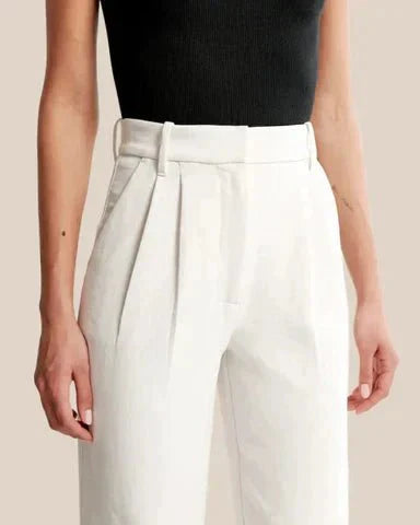 High-Waisted Wide-Legged Trousers