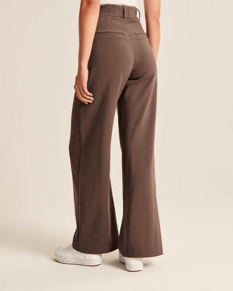 High-Waisted Wide-Legged Trousers