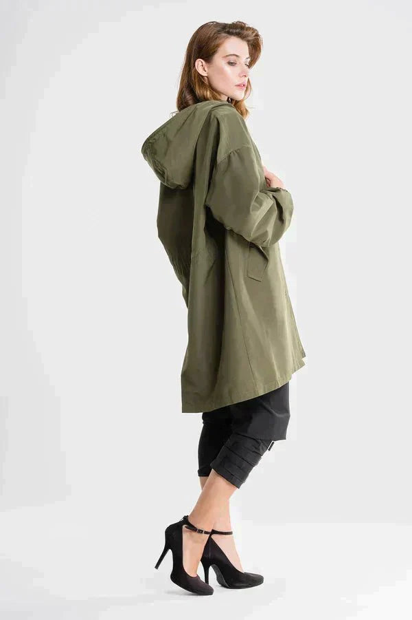 Hooded Button Coat